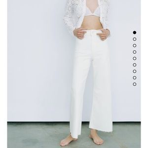 NWOT Zara Marine Straight White Jeans